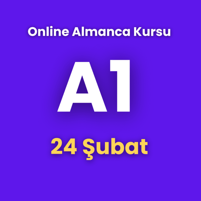 A1 Online Almanca Kursu - 24 Şubat